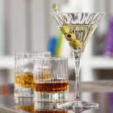 Italian Premium Retro Martini Glasses | 8.25oz | Bach | Set of 4 - Luigi Bormioli USA