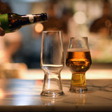 Italian Premium Pilsner Beer Glasses | 18.25oz | Birrateque | Set of 2 - Luigi Bormioli USA