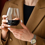 Italian Premium Stemless Wine Glasses | 23.25oz | Crescendo | Set of 4 - Luigi Bormioli USA