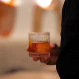 Italian Premium Whiskey Glasses | 12.75oz | Diamante | Set of 4 - Luigi Bormioli USA