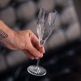 Italian Premium Champagne Glasses | 7.5oz | Diamante | Set of 4 - Luigi Bormioli USA