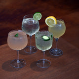 Italian Premium Assorted Gin Glasses | Mixology | 4pc Set - Luigi Bormioli USA