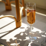 Italian Premium Flute Glasses | 7oz | Jazz |Set of 4 - Luigi Bormioli USA