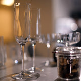 Italian Premium Flute Glasses | 7oz | Jazz |Set of 4 - Luigi Bormioli USA