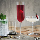 Italian Premium Flute Glasses | 7oz | Jazz |Set of 4 - Luigi Bormioli USA