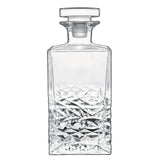 Italian Premium Textures Whiskey Decanter with Airtight Glass Stopper | 25.25oz | Mixology | 1 Piece - Luigi Bormioli USA
