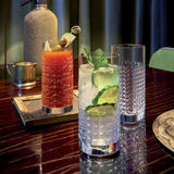 Italian Premium Textures Highball Glasses | 16.25oz | Mixology | Set of 4 - Luigi Bormioli USA