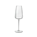 Italian Premium Flute Glasses | 7oz | Optica | Set of 4 - Luigi Bormioli USA