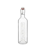 Italian Premium Authentica Glass Bottle with Steel Airtight Closure | 17oz | Optima | 1 Piece - Luigi Bormioli USA
