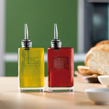 Italian Premium Glass Vinegar Bottle w/Pourer | 8.5oz | Optima | 1 Piece - Luigi Bormioli USA