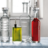 Italian Premium Glass Oil Bottle w/Pourer | 8.5oz | Optima | 1 Piece - Luigi Bormioli USA