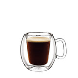Coffee Double Wall Glasses | 10.25oz | Thermic | Set of 2 - Luigi Bormioli USA