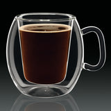 Coffee Double Wall Glasses | 10.25oz | Thermic | Set of 2 - Luigi Bormioli USA