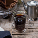 Coffee Double Wall Glasses | 10.25oz | Thermic | Set of 2 - Luigi Bormioli USA