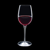 Vinoteque Red Wine Glass filled with red wine on a black background