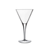 A clear Michelangelo Professional Martini glass by Luigi Bormioli on a white background