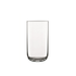 A clear Sublime Long Drink Highball glass by Luigi Bormioli on a white background
