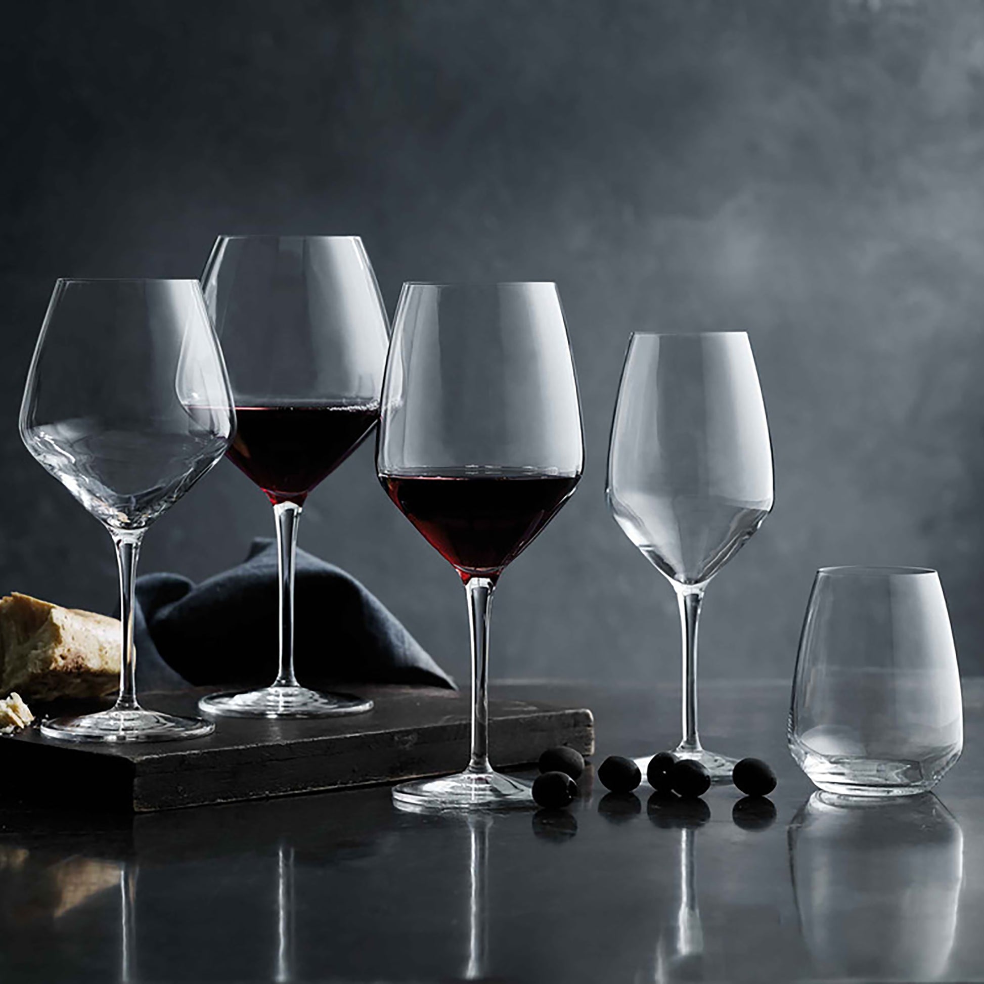 Italian Premium Riesling Stemless Wine Glasses | 14oz | Atelier | Set of 6 - Luigi Bormioli USA