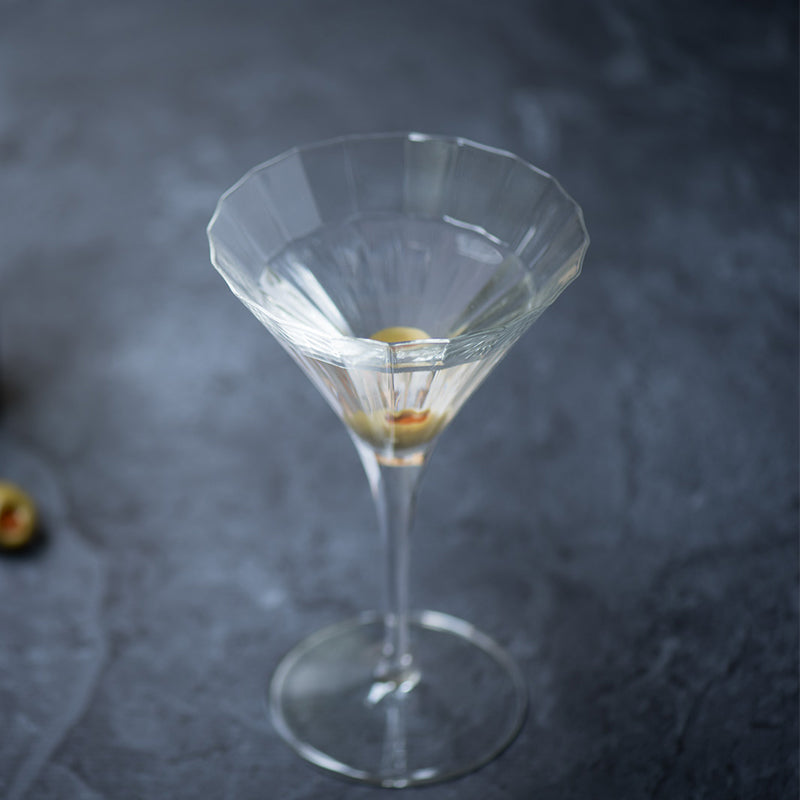 Italian Premium Retro Martini Glasses | 8.25oz | Bach | Set of 4 - Luigi Bormioli USA