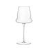 A clear Sapientia Red Wine glass by Luigi Bormioli on a white background