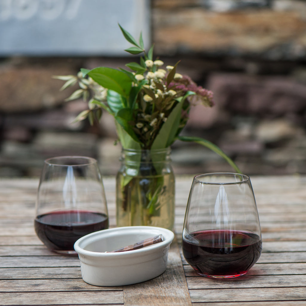 Crescendo 23.25oz Stemless Wine Glasses (Set of 4)