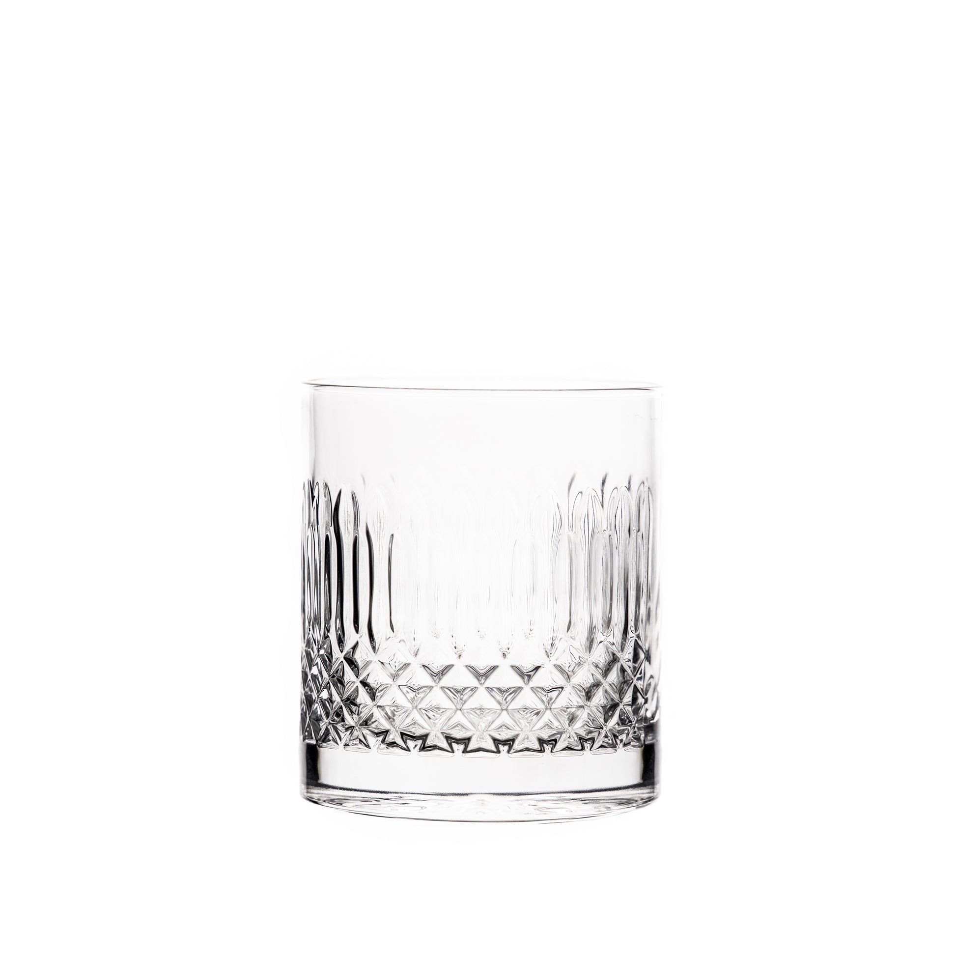 Italian Premium Whiskey Glasses | 12.75oz | Diamante | Set of 4 - Luigi Bormioli USA
