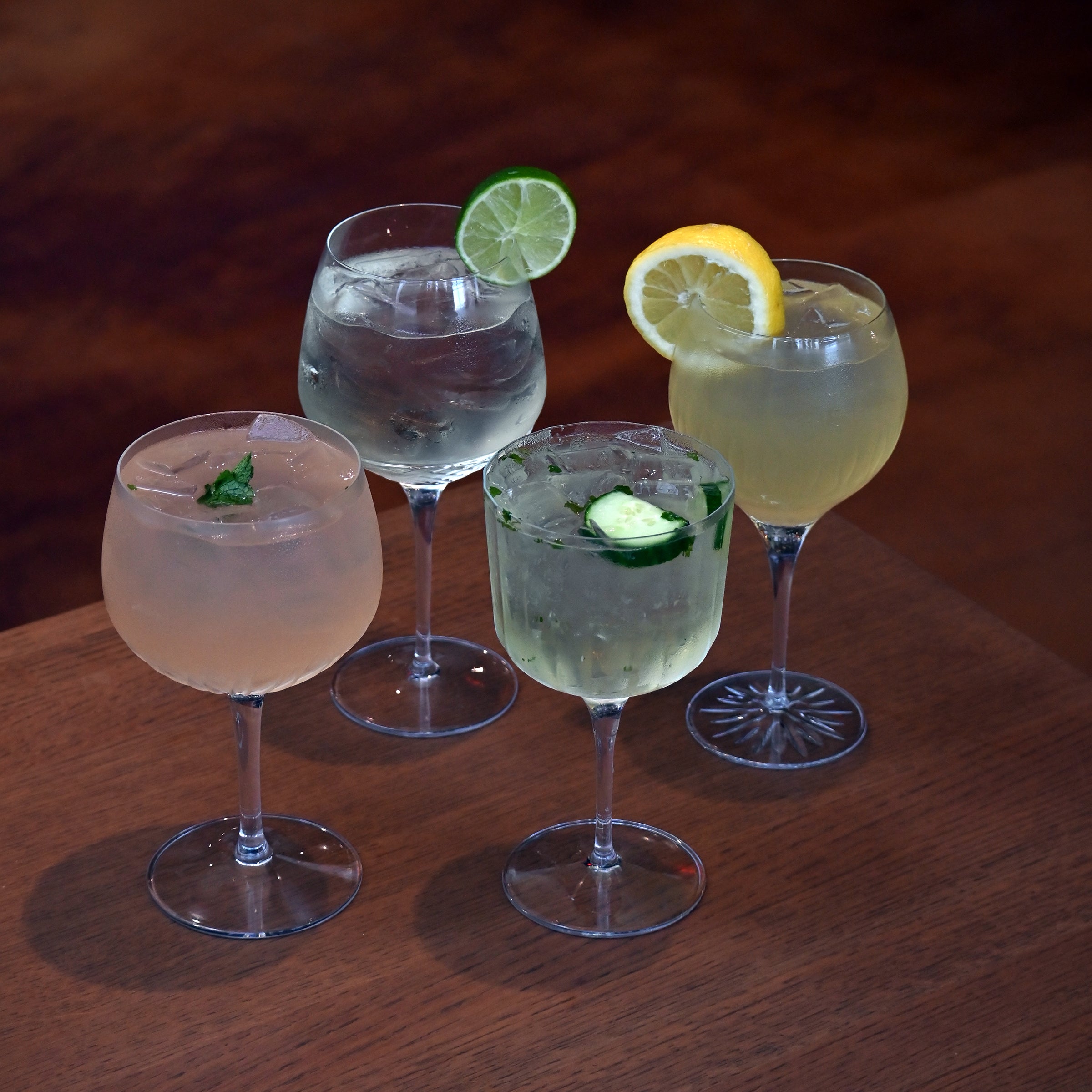 Italian Premium Assorted Gin Glasses | Mixology | 4pc Set - Luigi Bormioli USA