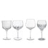 Italian Premium Assorted Gin Glasses | Mixology | 4pc Set - Luigi Bormioli USA