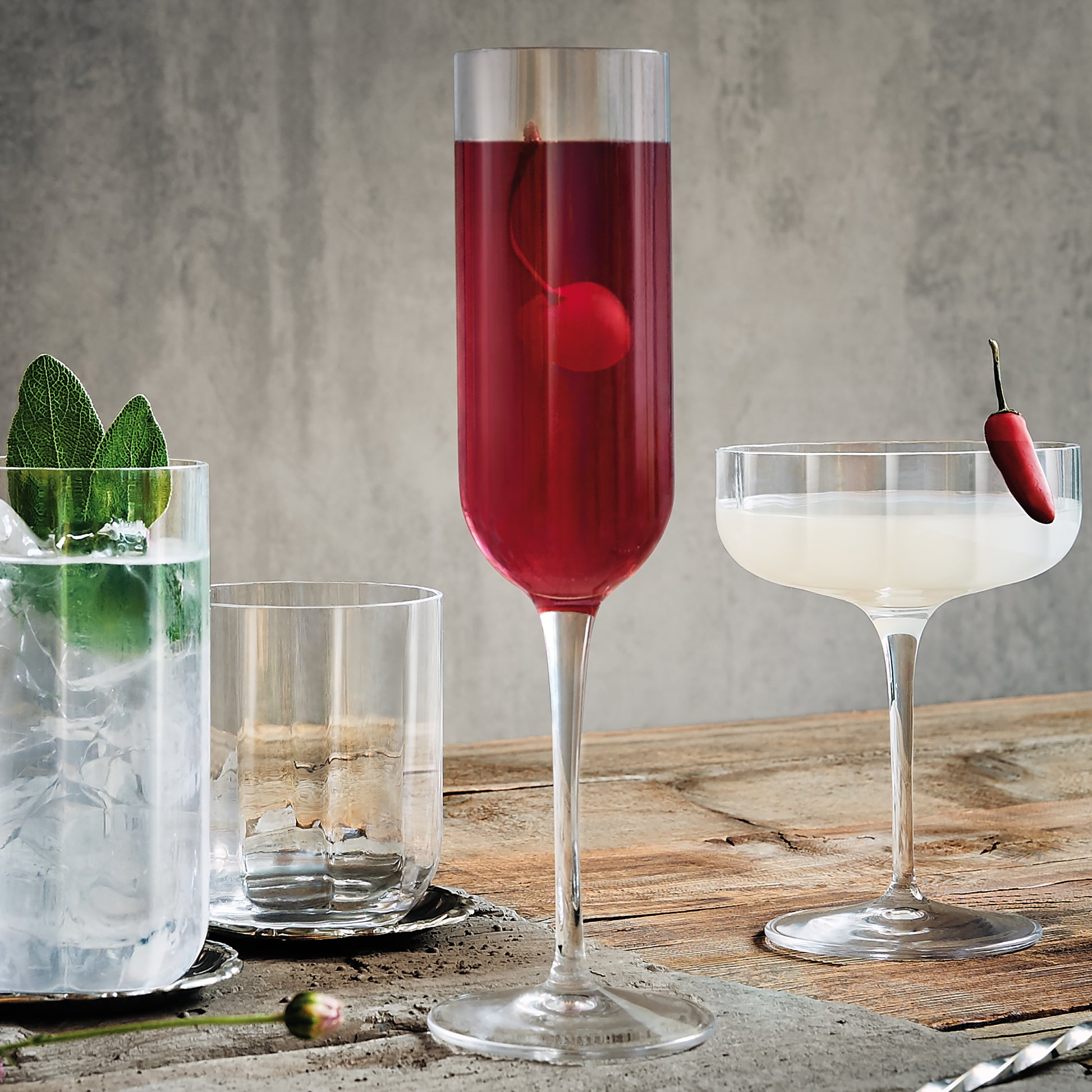 Italian Premium Flute Glasses | 7oz | Jazz |Set of 4 - Luigi Bormioli USA