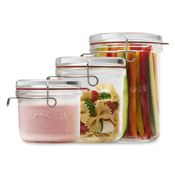 Luigi Bormioli Lock-Eat 3pc Frigo Jar Set