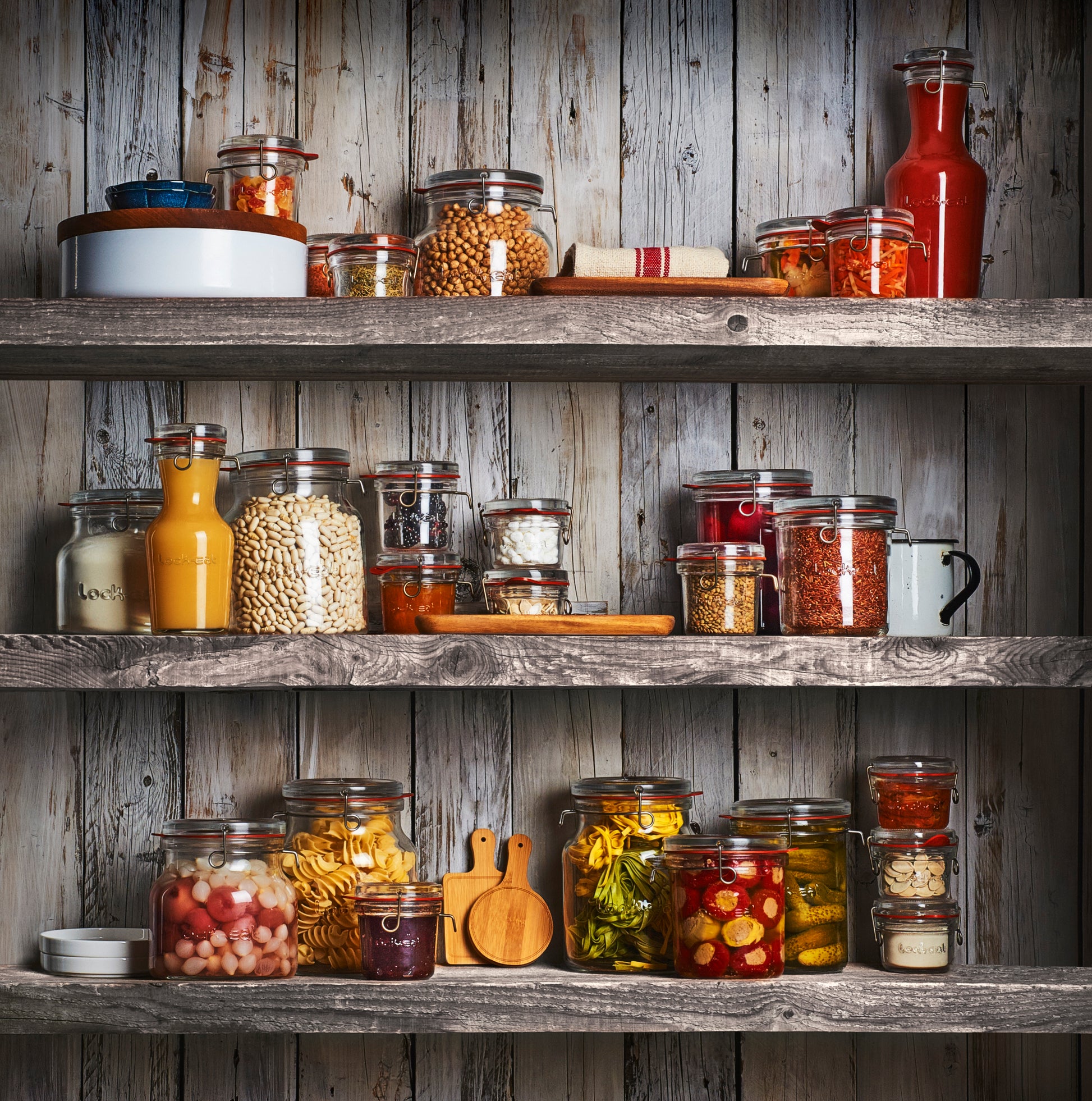 Italian Premium Canning & Food Jar XL | 34oz | Lock-Eat | 1 Piece - Luigi Bormioli USA