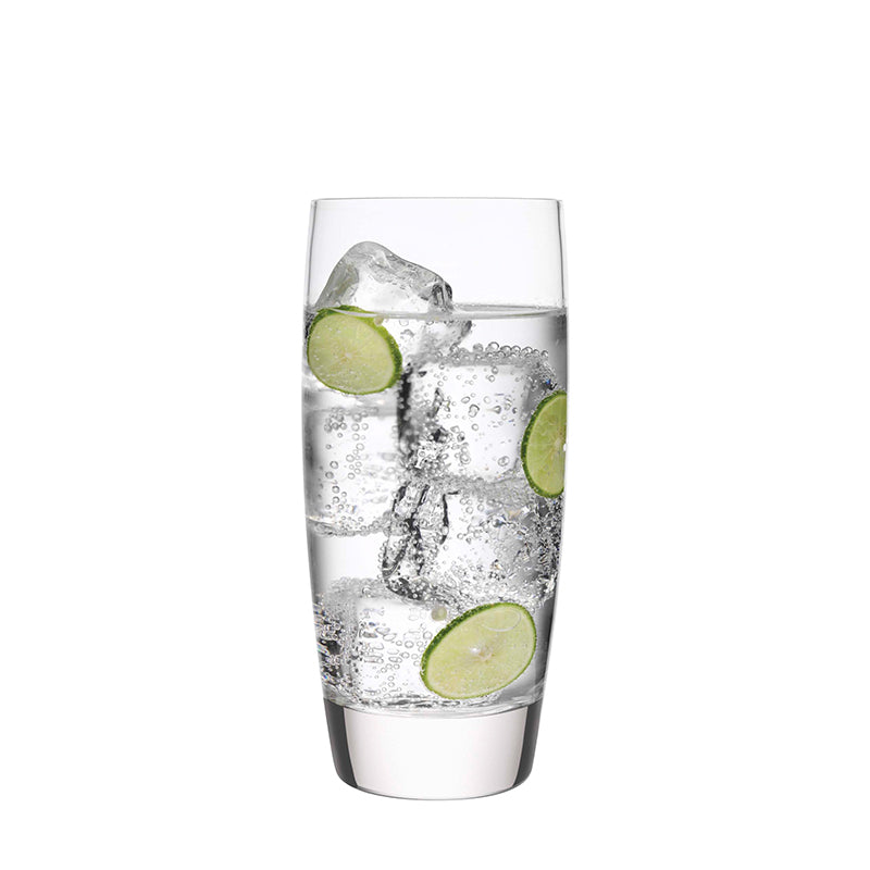 Italian Premium Cooler Glasses | 20oz | Michelangelo Masterpiece | Set of 4 - Luigi Bormioli USA