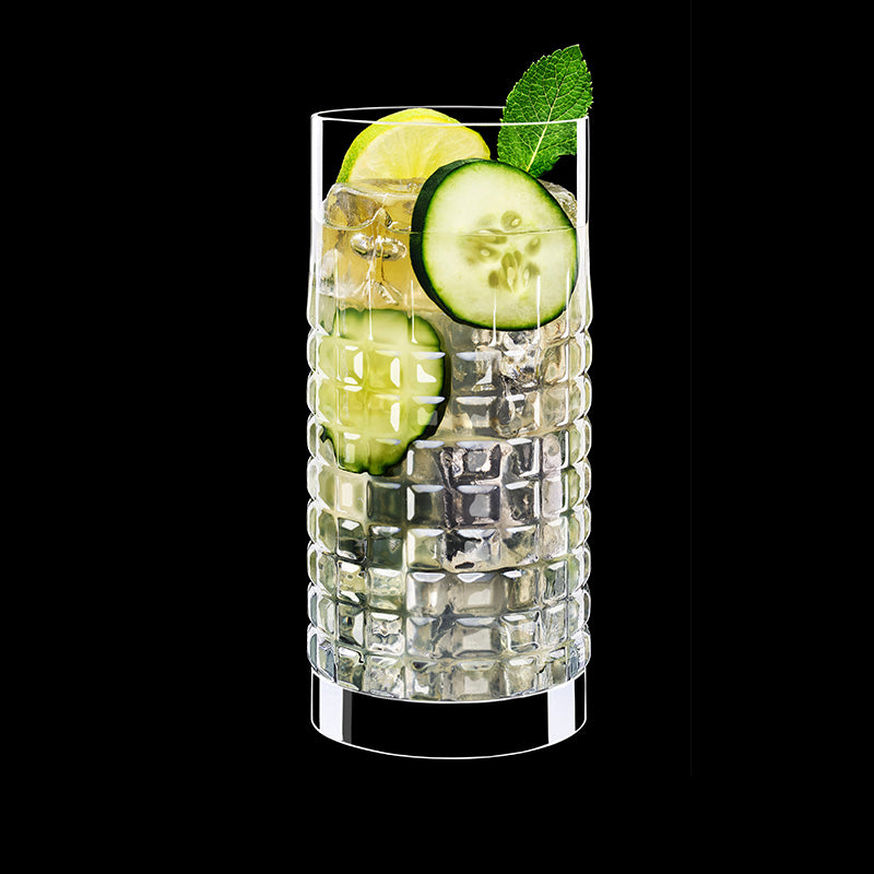 Italian Premium Charme highball glasses | 16.25oz | Mixology | Set of 4 - Luigi Bormioli USA