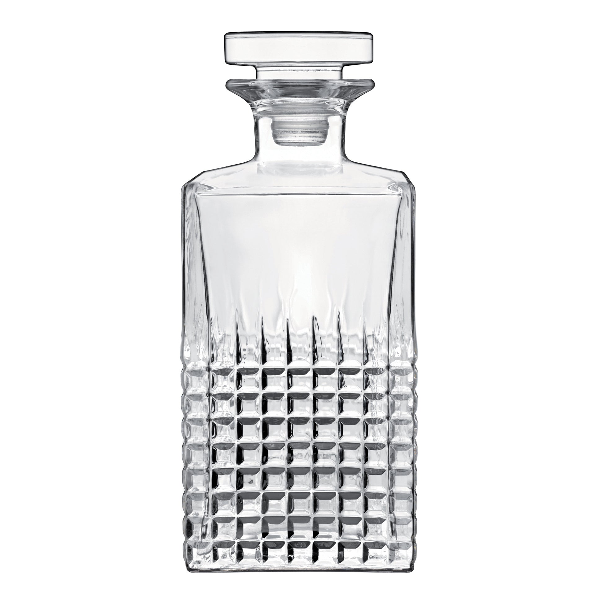 Italian Premium Charme Whiskey Decanter with Airtight Glass Stopper | 25.25oz | Mixology | 1 Piece - Luigi Bormioli USA