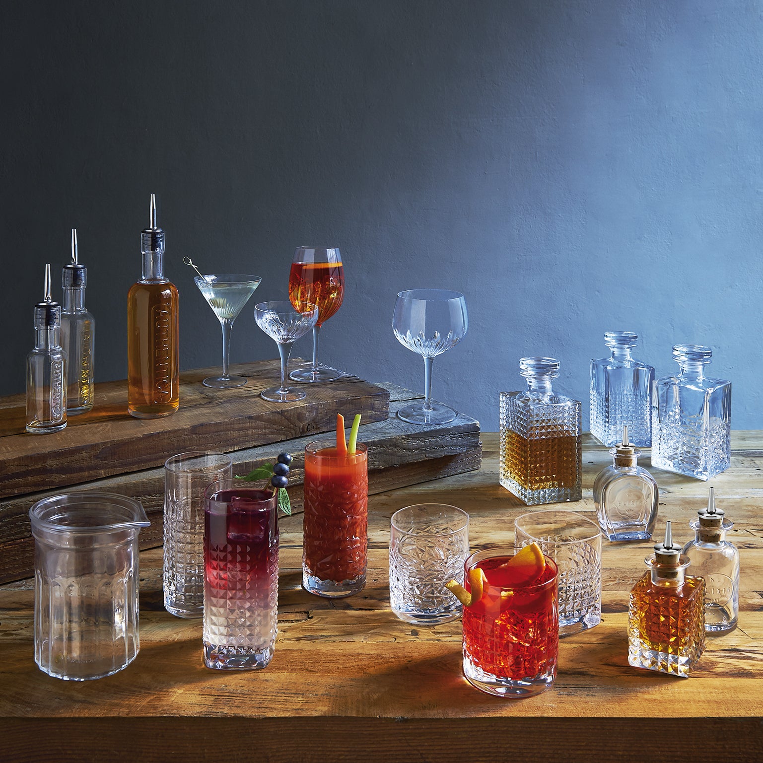 Italian Premium Textures Highball Glasses | 16.25oz | Mixology