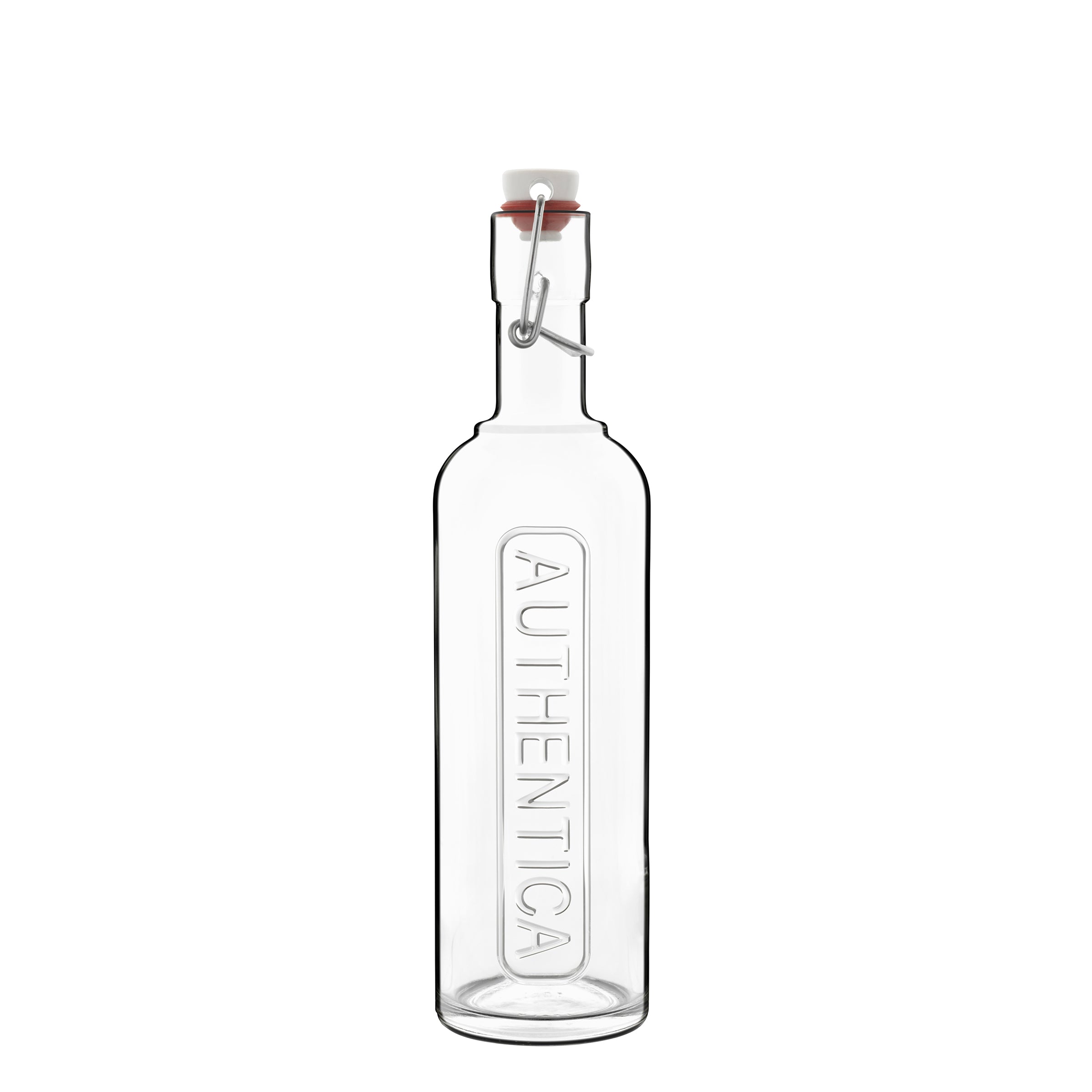 Italian Premium Authentica Glass Bottle with Steel Airtight Closure | 17oz | Optima | 1 Piece - Luigi Bormioli USA