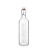 Italian Premium Authentica Glass Bottle with Steel Airtight Closure | 17oz | Optima | 1 Piece - Luigi Bormioli USA