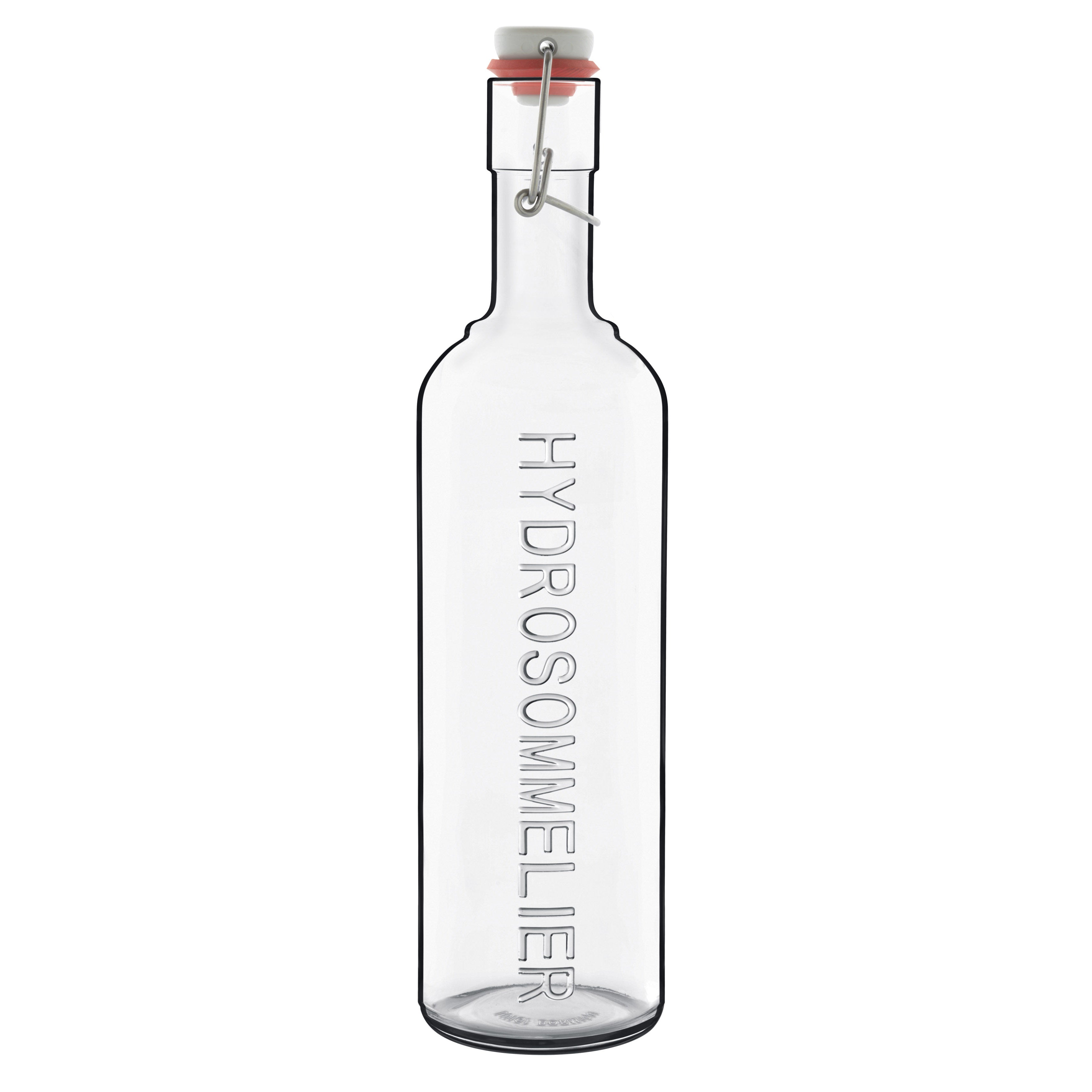 Italian Premium Hydrosommelier Glass Bottle with Airtight Closure | 34oz | Optima | 1 Piece - Luigi Bormioli USA