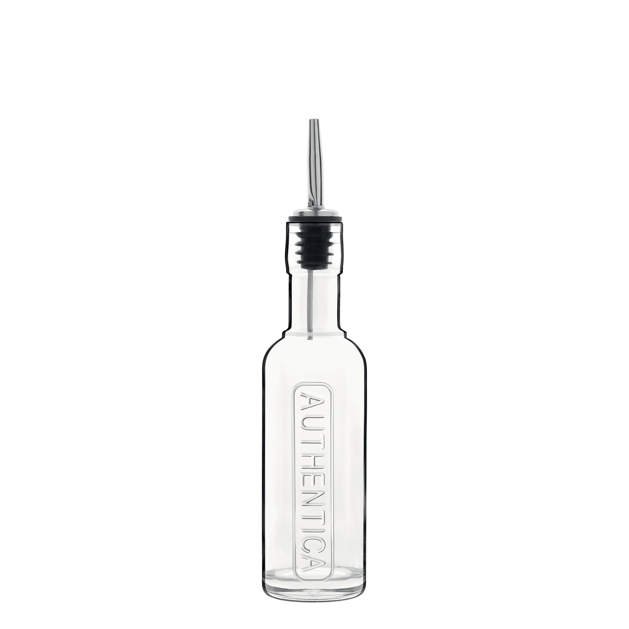 Italian Premium Authentica Glass Bottle with Pourer | 8.5oz | Optima | 1 Piece - Luigi Bormioli USA