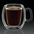 Coffee Double Wall Glasses | 10.25oz | Thermic | Set of 2 - Luigi Bormioli USA
