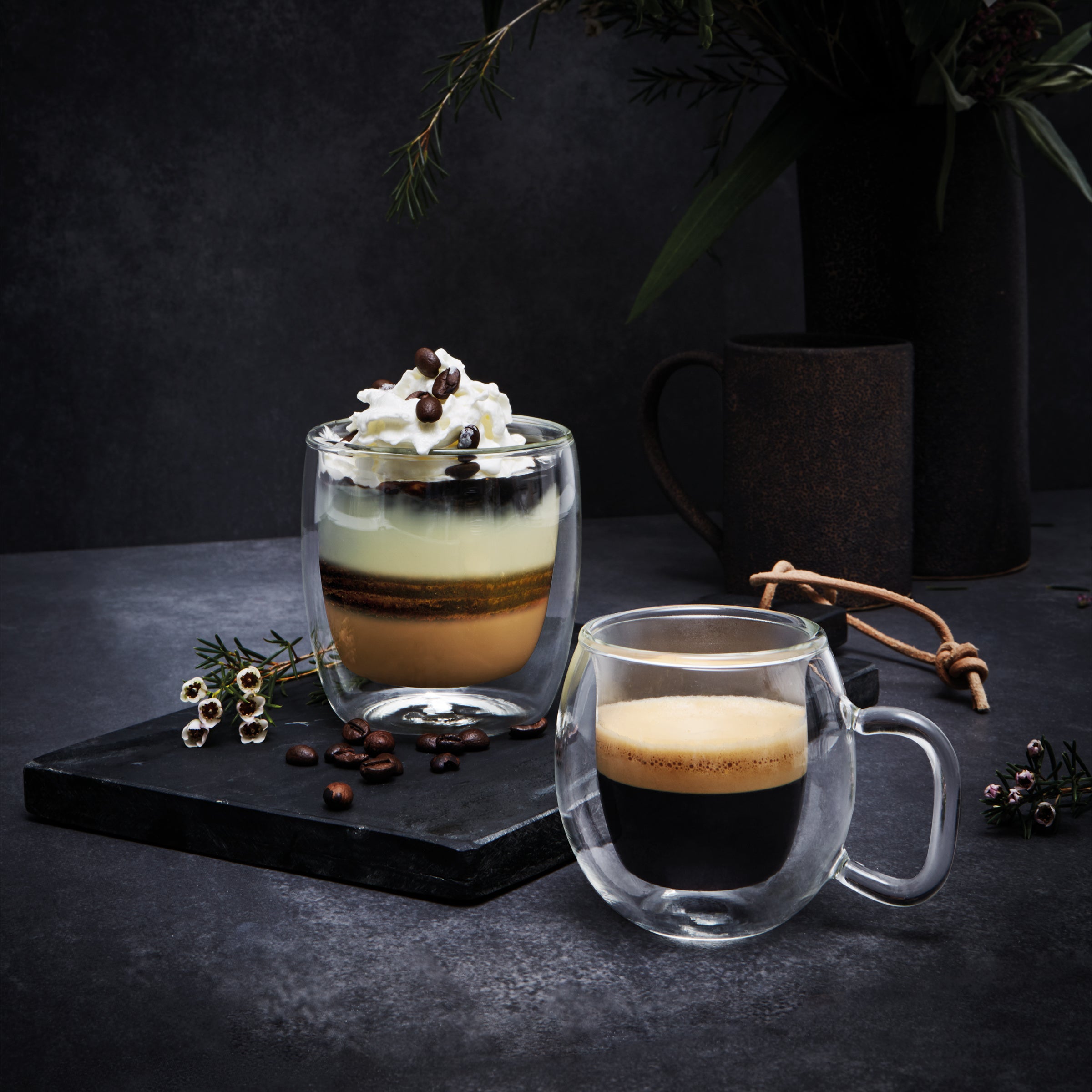 Coffee Double Wall Glasses | 10.25oz | Thermic | Set of 2 – Luigi