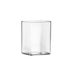 A clear Top Class Square Rocks glass by Luigi Bormioli on a white background