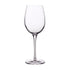 A clear Vinoteque Fragrante red wine glass with a long pulled stem, and thin rims, made from high-tech crystal glass on a white background