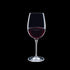 Vinoteque Ricco Red Wine Glass filled with red wine on a black background
